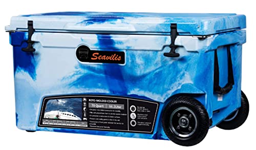 Seavilis Milee-Wheeled Cooler 70QT Marine CAMO