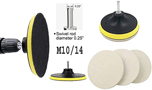Image of DIY Crafts Backer Pad Only for Your Polishing Kit /Set Car Motorbike Care High Gross Wax Polishing Buffing Pad Car Polishing Buffer Drill Adapter Connector Drill (4X, 6 inch inch Backer Pad Only)