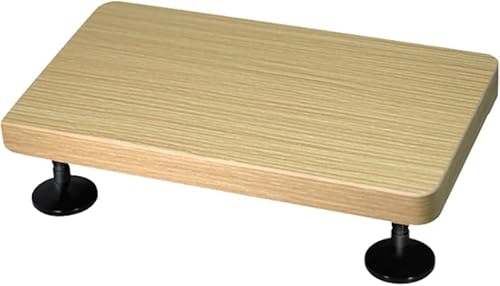 KryZaro厚みのある木材製スピーカースタンド 防振プレート付き三脚ラック 滑り止めオーディオ品質向上 取り付け簡単シンプル頑丈 耐久性ありスピーカートレイベース