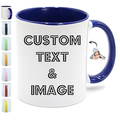 Custom Mug With Pictures - Personalized Coffee Mug With Photo, Text, Logo | Customized Gifts for Men & Women | Taza Personalizada 11oz Tea Cup Printed on Both Sides | Birthdays, Holidays, Mother’s Day