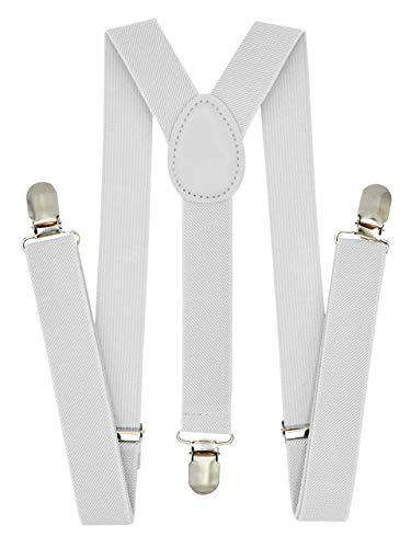 Image of Trilece Kids Boys Suspenders - Adjustable Elastic Y Back and Strong Clips - Various Solid Colors
