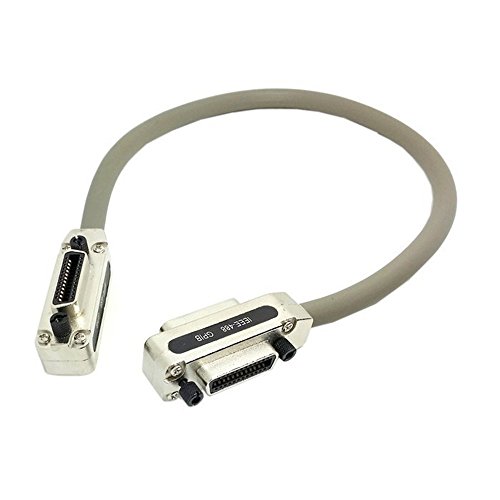 ieee-488 24PIN impilabile maschio a maschio cavo cavo di interfaccia GPIB grigio colore, in metallo cappuccio 50 cm