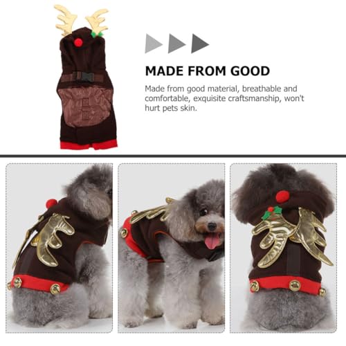 Disfraz de Navidad para perros SUPVOX cómodo y transpirable miniatura 4