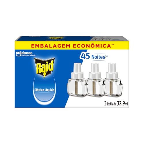 Raid, Repelente Líquido Elétrico com 3 unidades