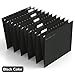 Merrynine 72-Pack Black Hanging File Folders Letter Size, 1/5-Cut Tabs with 72 Inserts, Classic Office Filing Cabinet Organizer