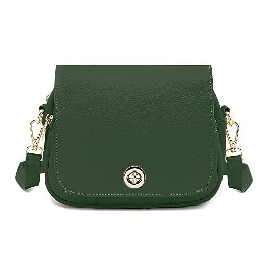 zency Bolsa tiracolo de couro legítimo, bolsas femininas pequenas, modernas, Verde