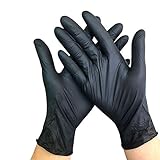 Disposable Black Nitrile Glove Oil-Resistant Acid And Alkali Resistant Tattoo Manicure Hair Dressing Labor Safety Industrial Garage Gloves 100 Pcs