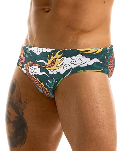 MIZOK Men’s Sexy Hot Print Bikini Swimwear Low Rise Swimsuit Fashion Quick Dry Swimming Briefs2