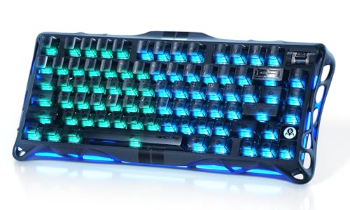 GravaStar Mercury V75 HE Keyboard, 75% Hall‑Effect Magnetic Switch Gaming Keyboard, 8000 Hz Polling, 0.005RT, Wired USB-C, RGB Backlit, Adjustable Actuation, Semi‑Aluminum Chassis-Stealth Black