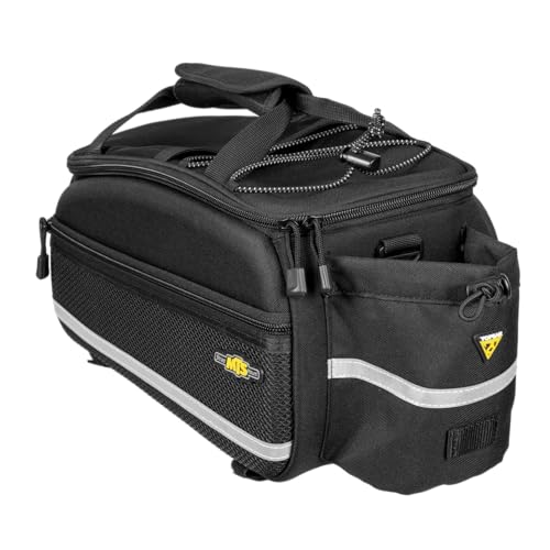 Topeak MTS TrunkBag EX 2.0 - Bolsa para Maletero de Bicicleta Resistente al Agua con Laterales expandibles, se Fija a un Estante con Correas, Color Negro