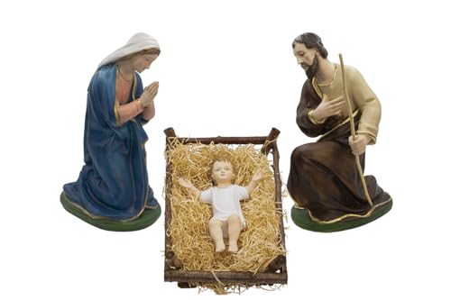 Etruria Statue - Natività per presepe cm 60 (4 pezzi) in resina dipinta a mano (Made in Italy)