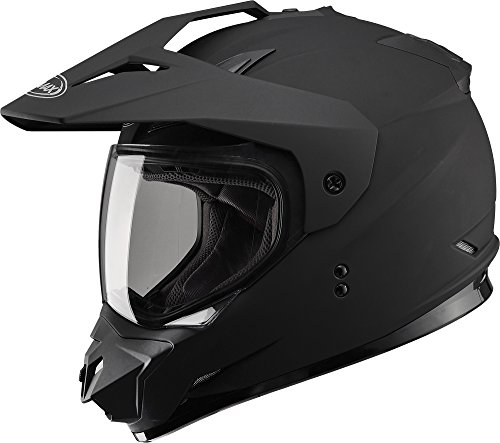 Gmax GM11D Dual Sport Full Face Helmet (Flat Black, X-Large)