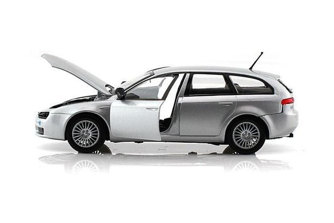 Modelo de coche ejecutivo compacto 1/24 plateado miniatura 2