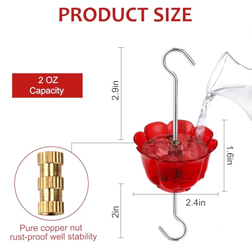 Protector de hormigas para comederos de colibríes para colgar sin insectos 4 piezas 4