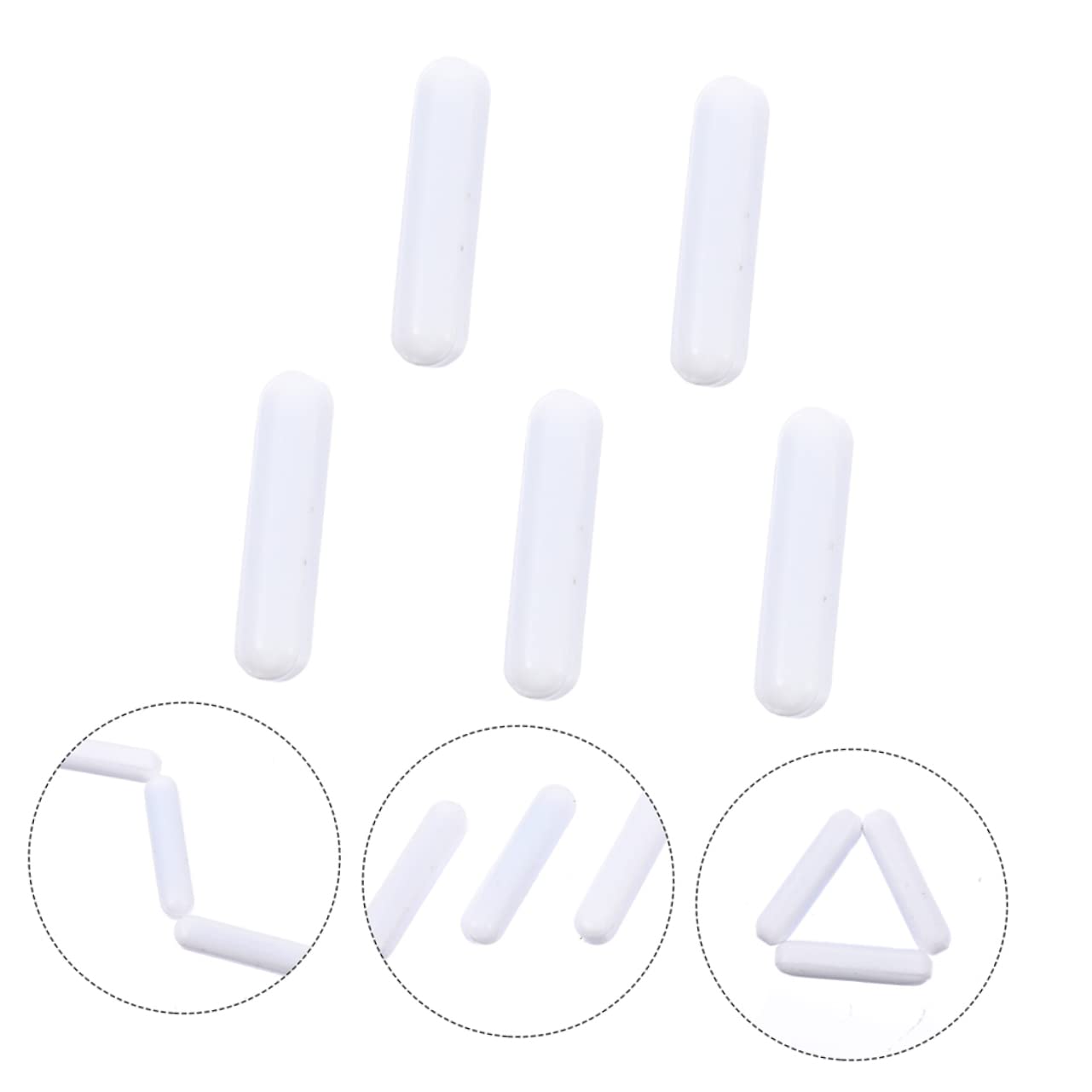 Gatuida 25pièces Barre Magnétique De Mélange Ptfe Pour Laboratoire De Résistante Corrosion Et Aux Hautes Températures Idéale Pour Expériences Scientifiques Et Applications De
