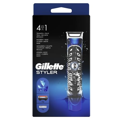 Gillette Proglide Styler 4-in-1 Trimmer with 3 Interchangeable Clogs + 1 Refill Blade