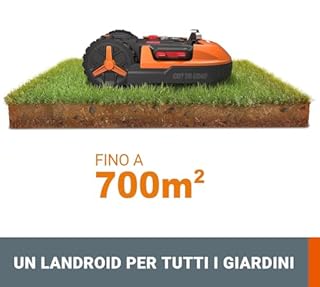 WORX WR167E Robot rasaerba Landroid M700 Plus, Arancione, 700 mq