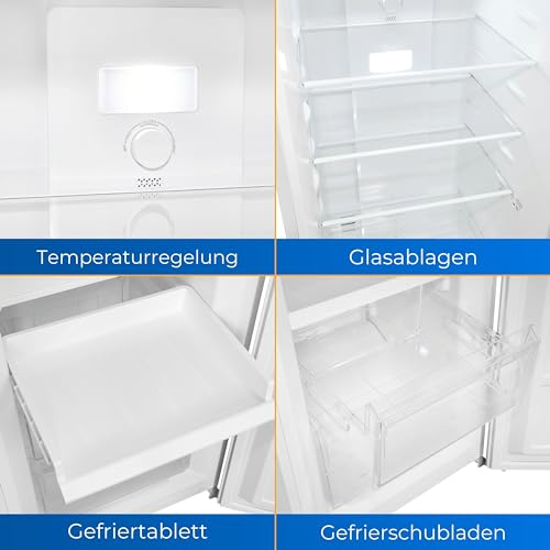 Exquisit Koel-vriescombinatie KGC265-70-NF-040C wit | 253 L volume | koelvriescombinatie No-Frost | deuraanslag verwisselbaar | koelvriescombinatie vrijstaand - Image 4