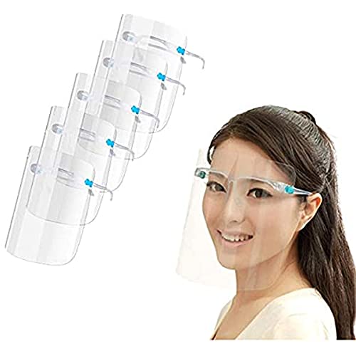 sb components Full Face Protective Shield Visor, Plastic Adjustable Transparent Face Visor Resistant to Prevent Saliva, Oil Fume, Spitting Anti-Fog Lens for Daily activities and Working (5)