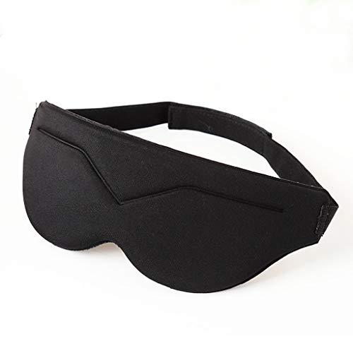 Preisvergleich Produktbild Schwarz 3D Stereoscopic Augenmaske - Elastic Memory Foam Schlafmaske, Augenbinde Ergonomisch, Elastizität TUT Nicht WEH Haar Das Elastische Band (Farbe : Black-A)