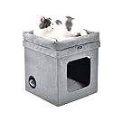 AmazonBasics Collapsible Cat House with Bed