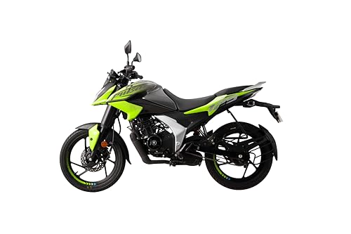 Image of Bajaj Pulsar N 125 Led Disc Bt Motorcycle /Motorbike - Pewter Grey Citrus Rush - Ex-Showroom