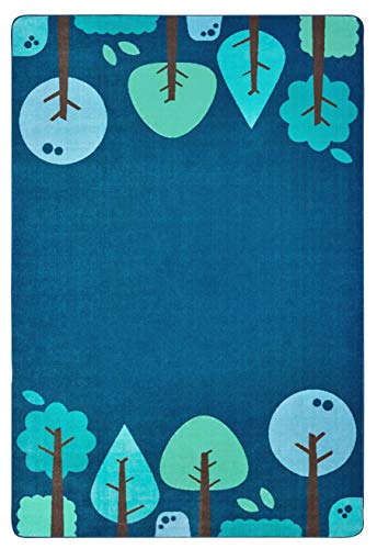 Carpets for Kids 1754 KIDSoft Tranquil Trees Carpet 4ft x 6ft Rectangle Blue