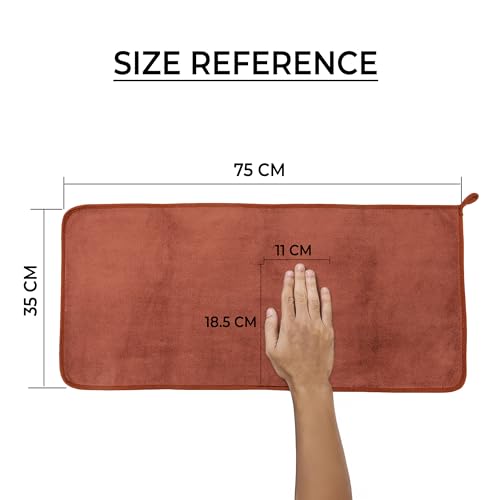 Image of Cutting EDGE 500 GSM Car Microfiber Cloth, Brown, 75x35 cm (Set of 2)
