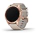 Produktbild Garmin Fenix 7S Sapphire Solar - Rose Gold Titan Lederarmband