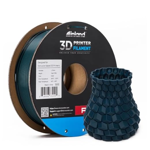 INLAND Micro Center PLA+ 3D Printing Filament 1.75mm - PLA Pro Dimensional Accuracy +/- 0.03 mm - 1kg Cardboard Spool (2.2 lbs) (1 Pack Green, 1.75mm)