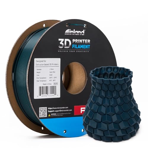 Image of INLAND Micro Center PLA+ 3D Printing Filament 1.75mm - PLA Pro Dimensional Accuracy + /- 0.03 mm - 1kg Cardboard Spool (2.2 lbs) (1 Pack Green, 1.75mm)