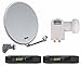 Produktbild Opticum Red Digitale 2 Teilnehmer Satelliten-Komplettanlage mit Opticum HD AX 300 Plus HDTV-Receiver (Twin-LNB, QA 60 cm Antenne Stahl) Lichtgrau