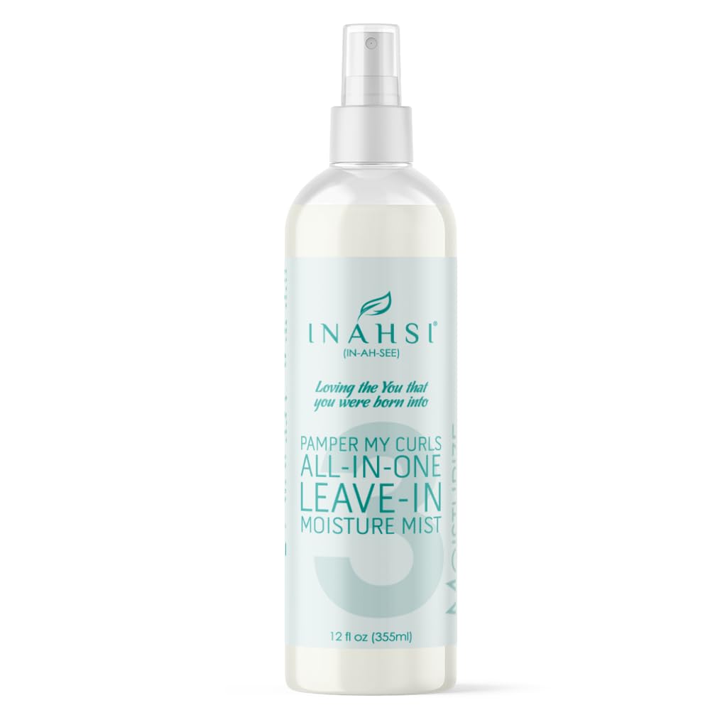 INAHSI Pamper My Curls All-In-One Moisture Mist | Curly Hair Moisturizer for Men, Women, and Kids | Made in the USA, 12 oz