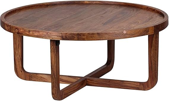 Image of Classic Royale Sheesham Wood Creation Center Table for Home & Office, PureCraft Elite Wooden Coffee Table|Tea Table|Sofa Set Table