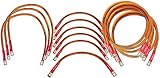 EZ GO TXT13 Golf Cart Battery Cable 13 Piece Kit 4-AWG (5)9'+(1)12'+(3)26'+(4)48' 4 Gauge Battery Interconnect Link Cable 100% Copper with 5/16' hole ring terminal ends and heat-shrink. MADE IN USA