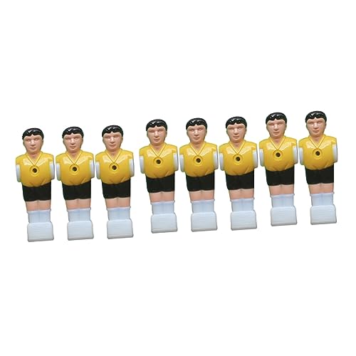 FOYTOKI Soccer Accessories 8pcs Mini Football Figurines Tournament Style Plastic Football Players Random Color