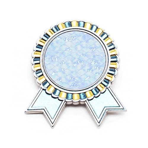 Broche vagues bleues géométriques japonaises pour égayer une veste