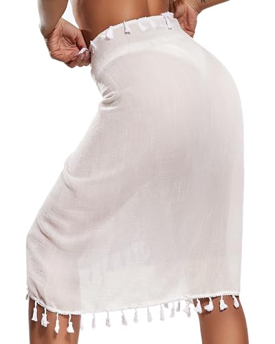 Image of Eicolorte Sarong Cover Up Womens Beach Cover Up Bikini Bathing Suit Swimsuit Swimwear Coverup Sarong Pareo Wraps for Women