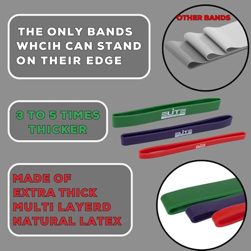 Elite Athletics Heavy Thick Resistance Bands (3-pack) – Short Monster Bands — view 3