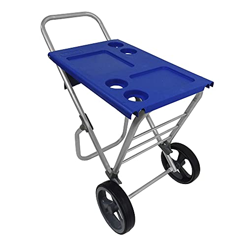 Carrinho De Praia Zaka Smart Car Com Avanço Para Caixa Térmica Azul