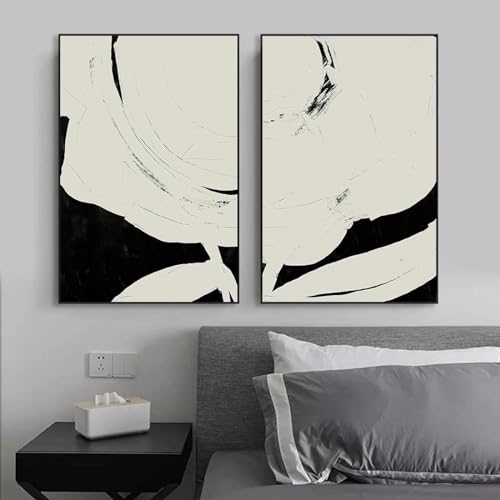 Affiches d'art abstrait KEBIA lot de 2 toiles minimalistes 35x50 cm