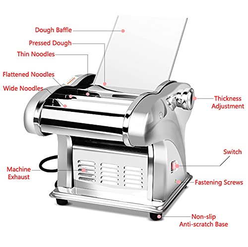 FACAZ Haushalt Nudelmaschine Automatischer Edelstahl Nudelbereiter für Kitchen Aid Standmixer 3 in 1 Nudelmaschine… – Bild 3