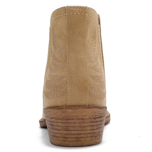 Image of GLOBALWIN Women's Cowgirl Boots Pull On Ankle Booties