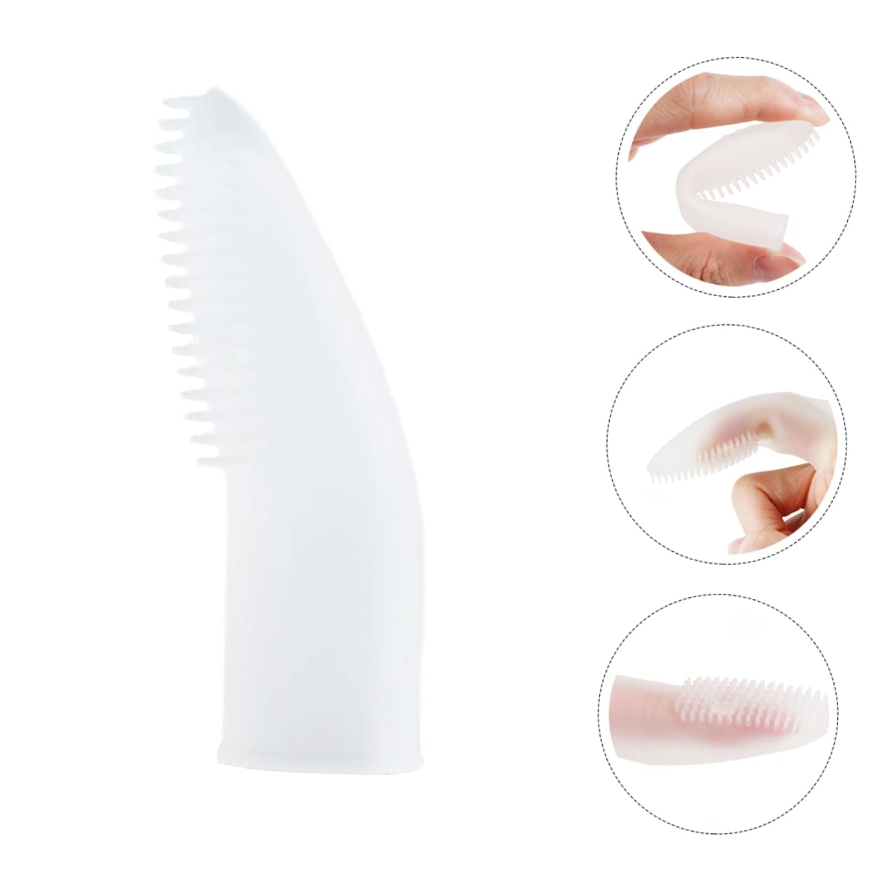 BESPORTBLE 4pièces Brosse à Dents Doigt Silicone Pour Chiens Outil De Nettoyage Pour Dents De Chiens Prévient Plaque Et Accessoire De Toilettage Pour Animaux
