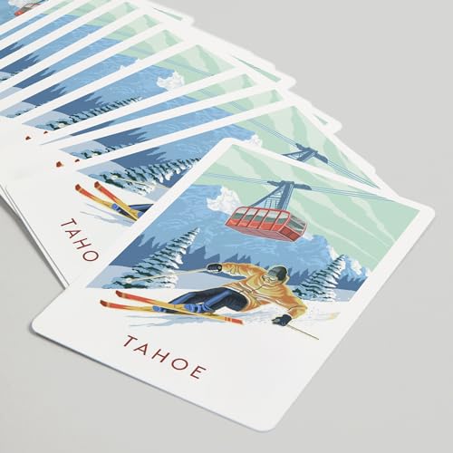 Baraja de 52 naipes poker Lake Tahoe Lantern Press miniatura 5
