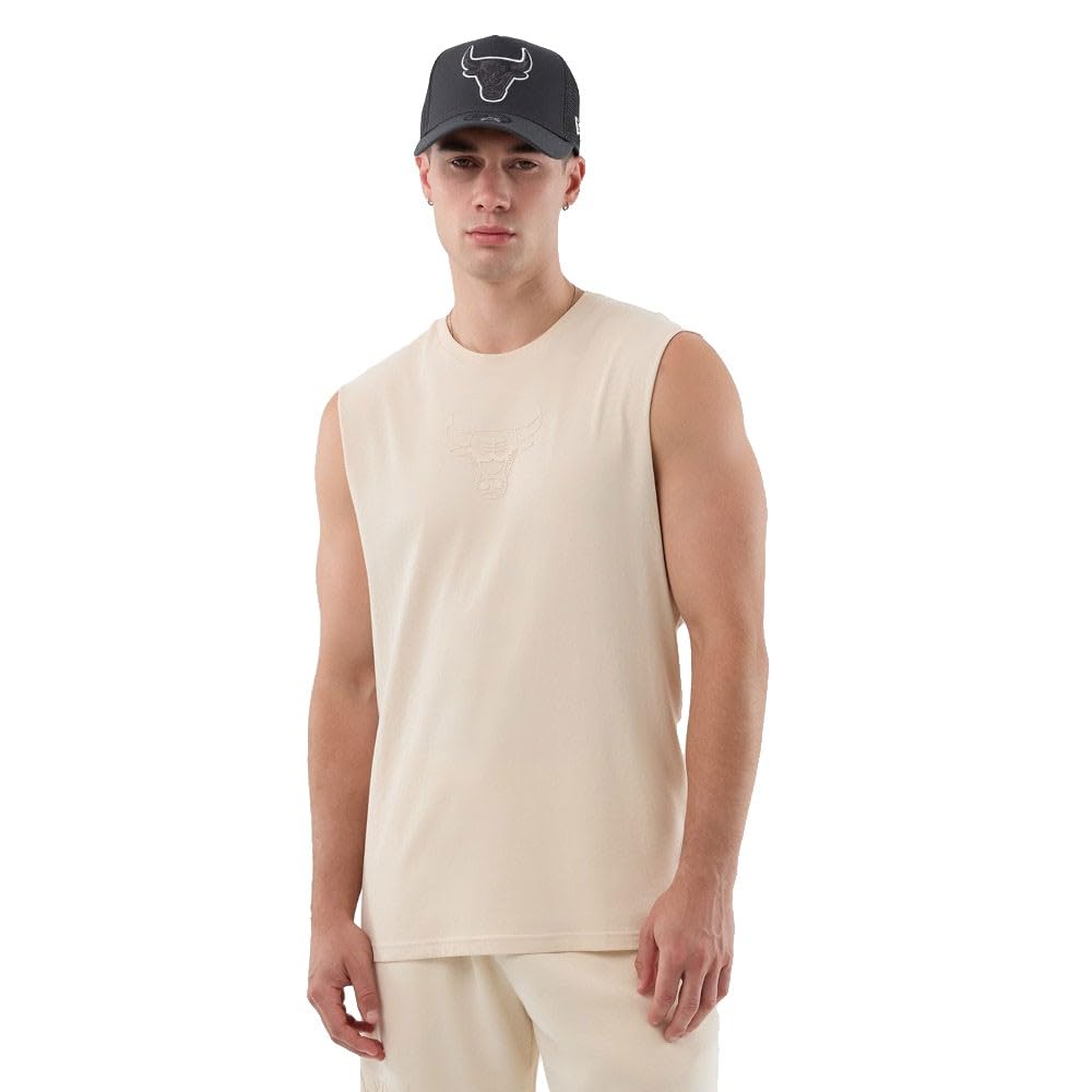 New Era NBA Core Plus Tank top Chicago Bulls beżowy