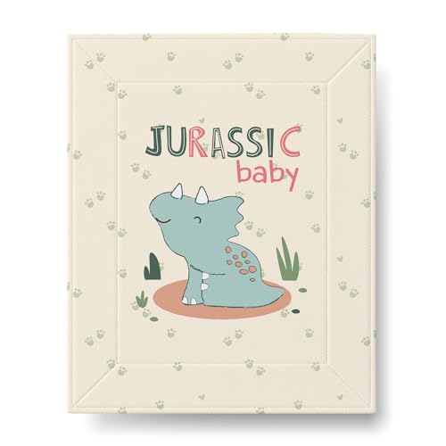 Image of Tidy Sleep Baby Changing Mat - Waterproof, Foldable, Padded Diaper Changing Sheets for Newborns & Infants - Jurassic Dino Boy (65 cm x 45 cm)