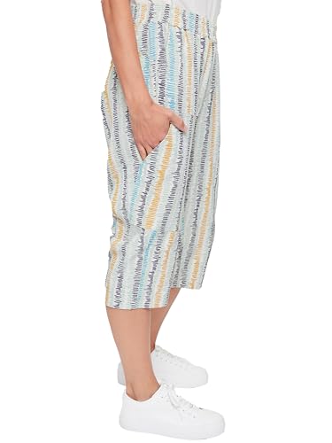 Royalty For Me Womens Women's High Rise Linen Capri Pant with Fray Detail2