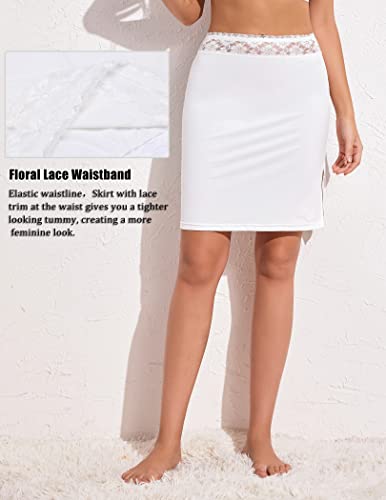 Image of Avidlove Half Slips for Women Underskirt Slip Skirt with Floral Lace Waistband