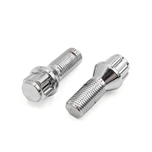 Image of uxcell 4 in 1 14mm x 1.5 Silver Tone Car Wheel Lock Lug Nuts Anti Theft Security Bolts